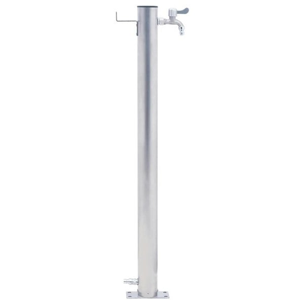 Berkfield Garden Water Column 80 cm Stainless Steel Round