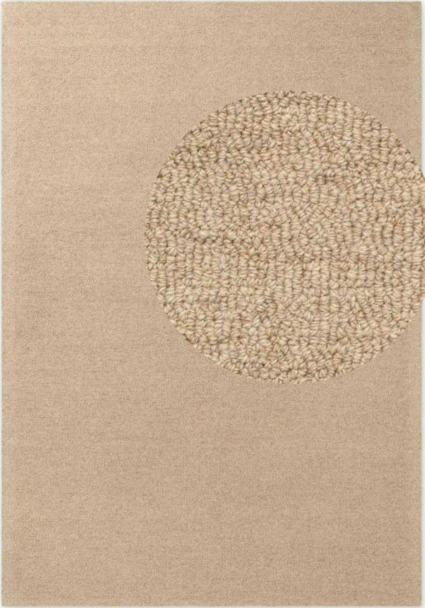Fine Boucle Wool Rug Knots Beige, textured design, heat insulting, sound-absorbing rug.