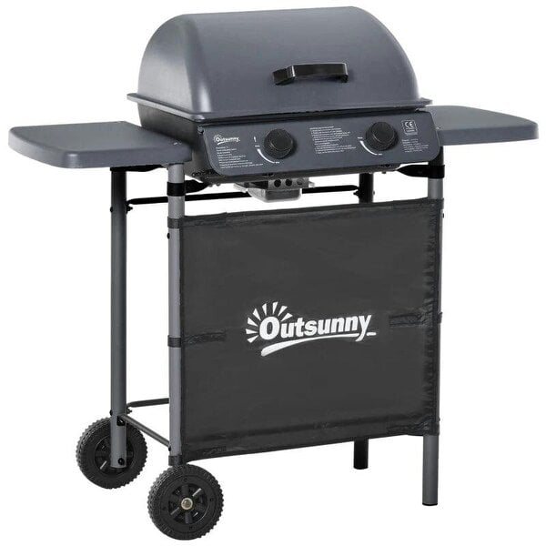 Bobobiy 2 x 2.8kW Burner Gas BBQ - Grey