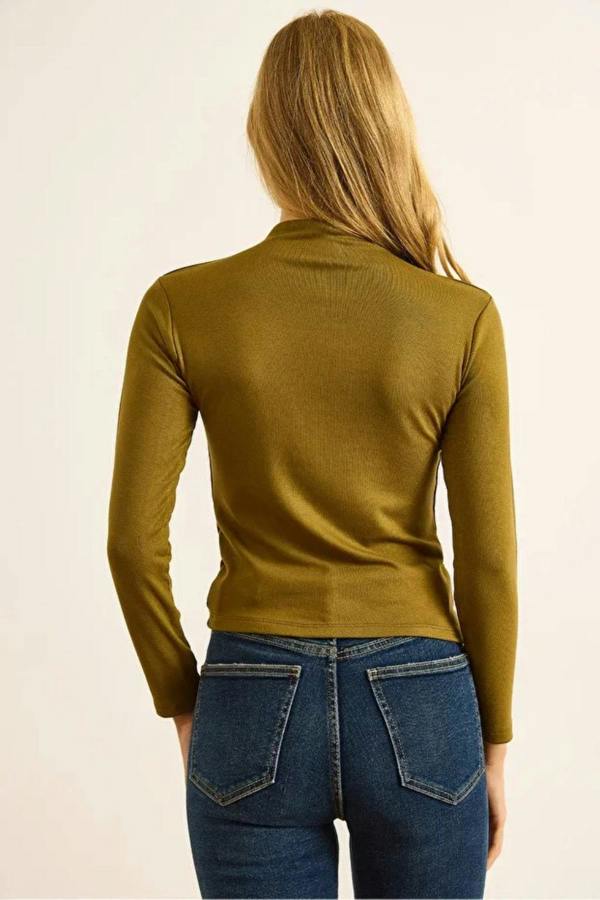 Hoxton Gal High-Neck Draped Soft Touch Blouse