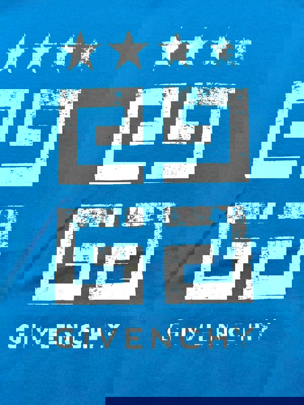 Givenchy 4G Emblem Slim Fit T Shirt Mineral Blue