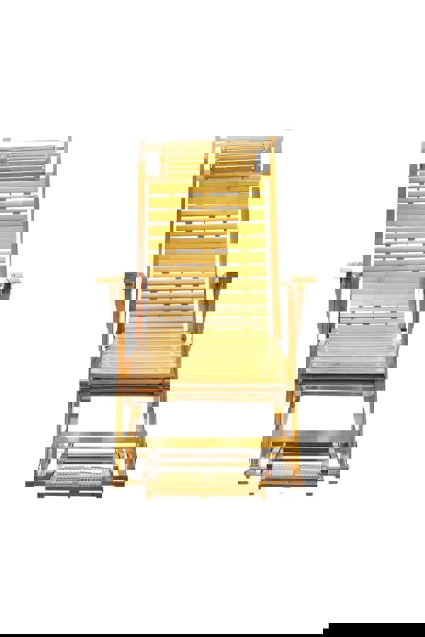 Living and Home Bamboo Foldable Recliner Rocking Chair