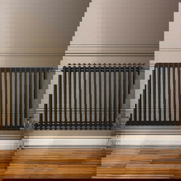Monstershop Traditional 2 Column Radiator - 600 x 1462mm - Black