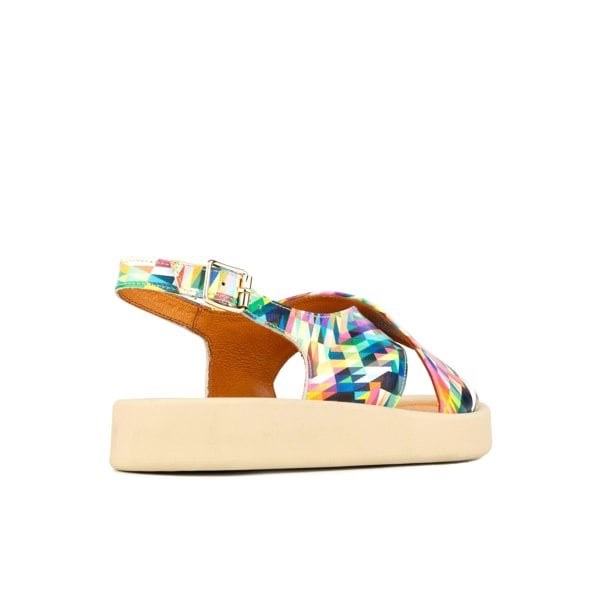 Embassy London Skye - Fiesta - Women's leather platform sandal with buckle strap