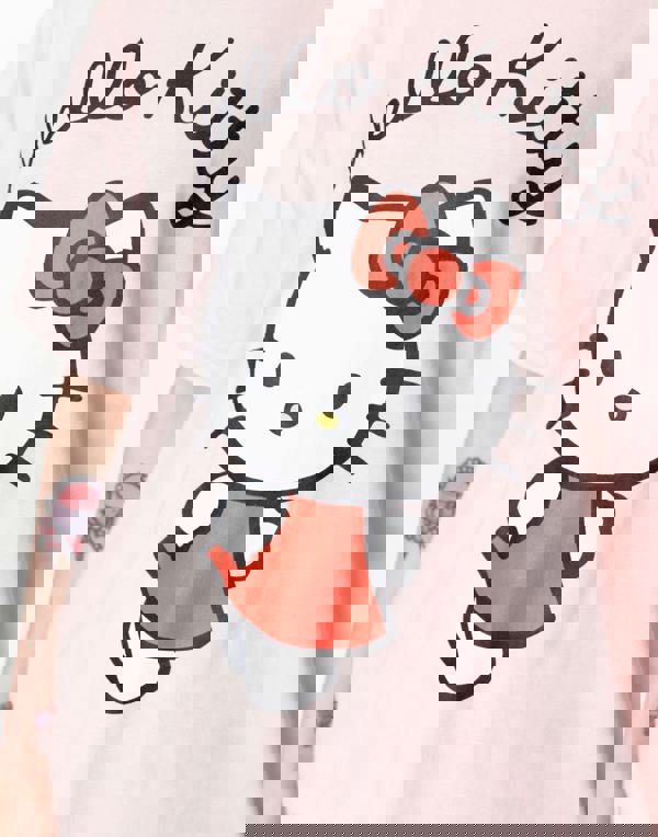 Hello Kitty Womens Pink Character Short Sleeve Long Leg Pyjama Set