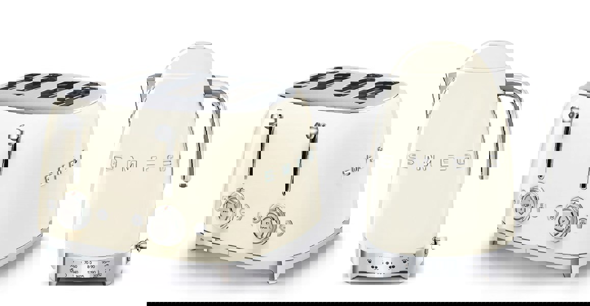 Smeg TSF03 4-Slice Toaster & KLF04 1.7L Variable Temperature Controlled Kettle Bundle