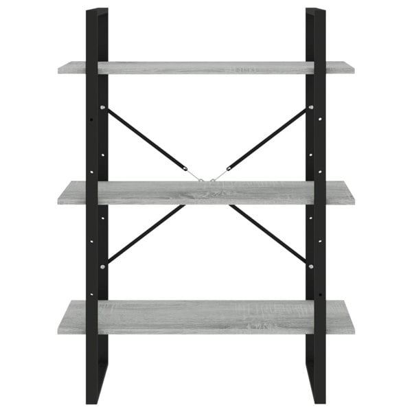 Berkfield 5-Tier Book Cabinet Grey Sonoma 80x30x175 cm Engineered Wood