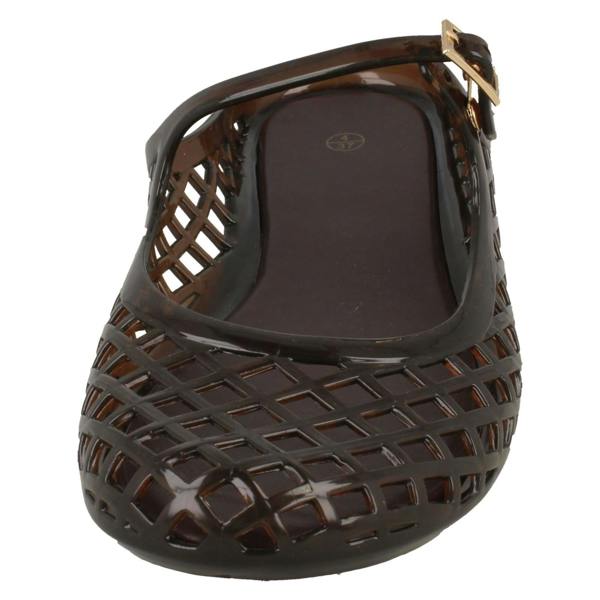 Spot On Ladies Spot On Flat Jelly Mesh Mule Sandals F00503