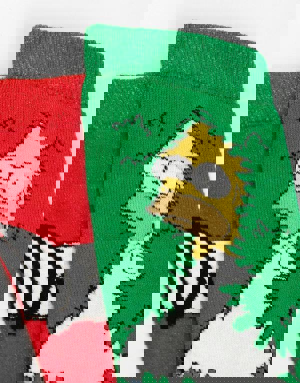 The Simpsons Mens Multicoloured Homer Calf Socks Set of 3