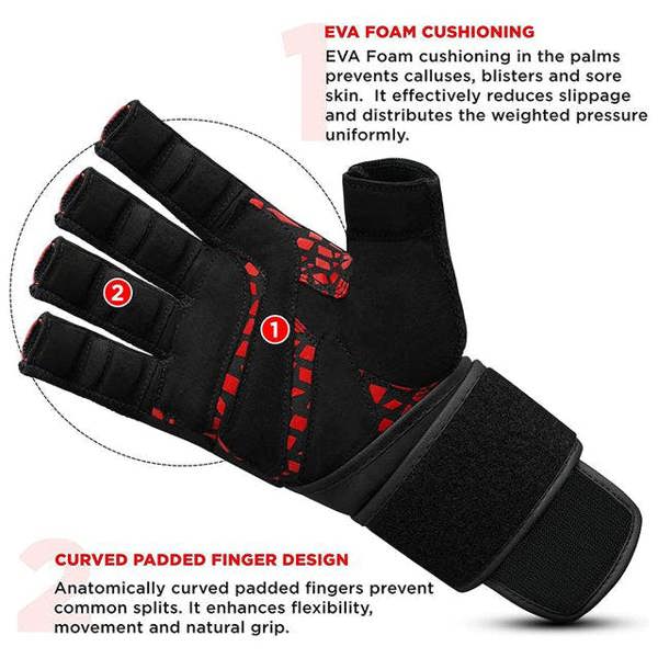 RDX Sports GYM GLOVE MICRO RED/BLACK PLUS