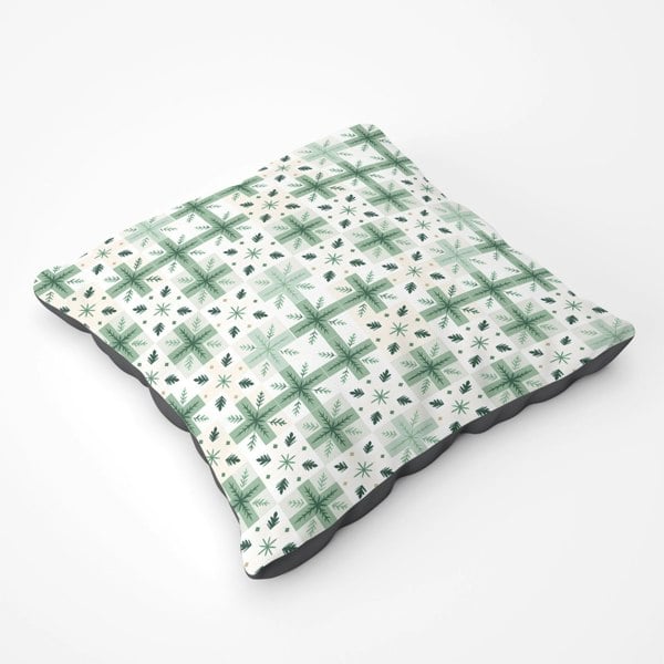 Warren Reed Christmas Quilting Squares Floor Cushion