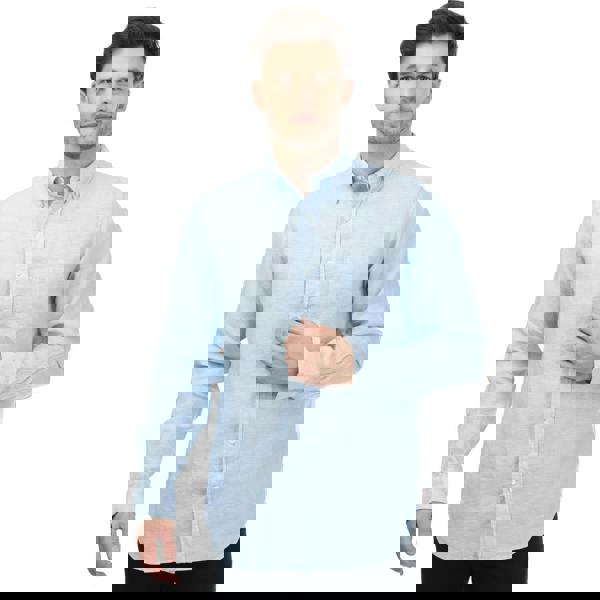 Gant Mens Linen Regular Shirt - Blue