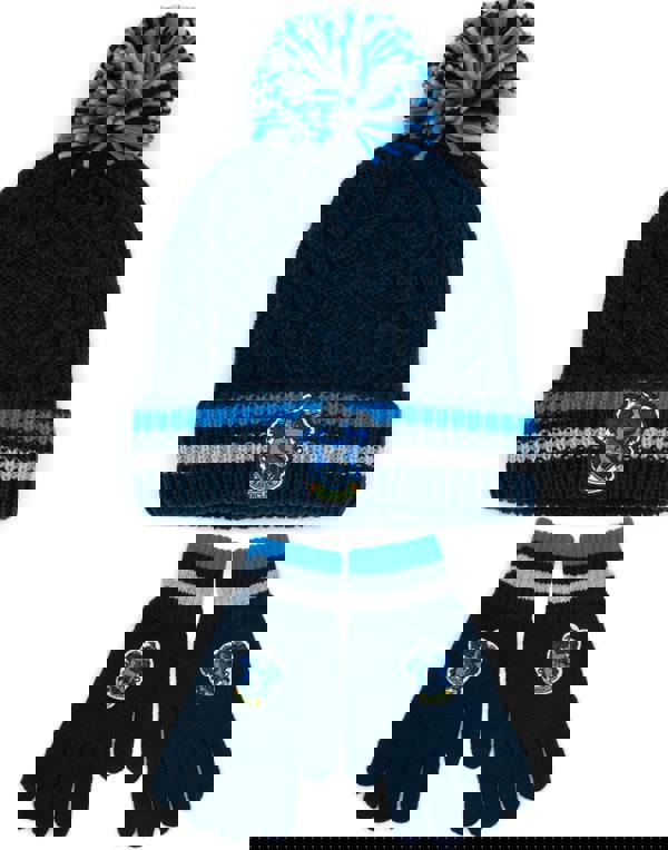 Harry Potter Unisex Blue Beanie and Gloves Set (One Size)