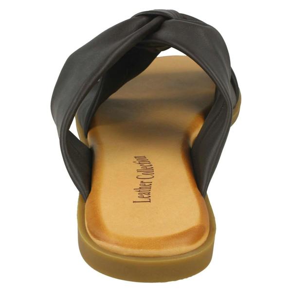 Leather Collection Ladies Leather Collection Strappy Mules F00197