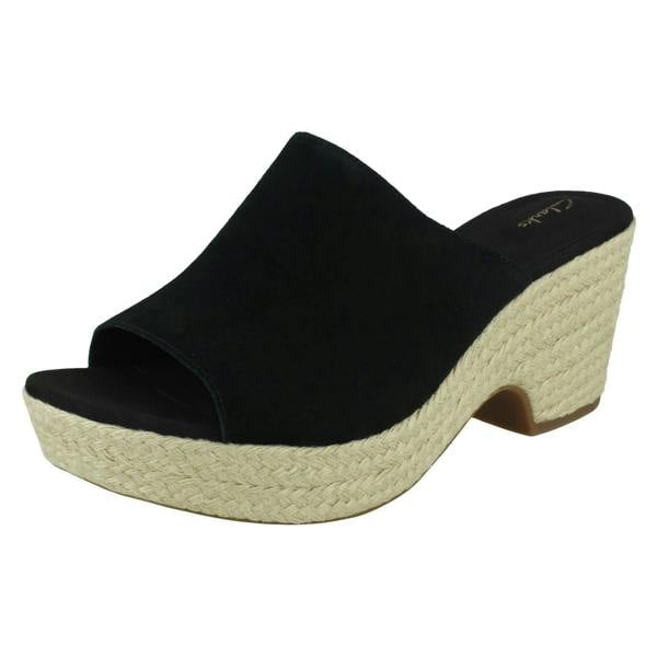 Clarks Ladies Clarks Espadrille Style Wedge Sandals Maritsa Mule