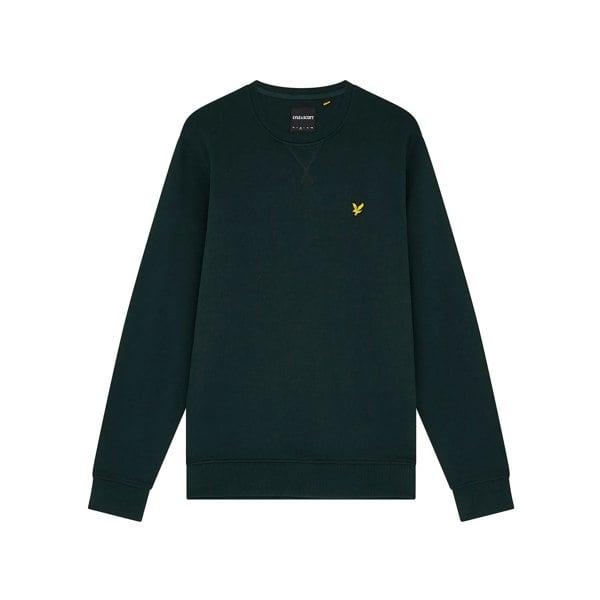 Lyle & Scott Mens Crew Neck Long-Sleeved Sweatshirt - Dark Green