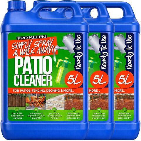 ProKleen Pro-Kleen Patio Cleaner Ready to Use Simply Spray & Walk Away Green Mould and Algae Remover 15L