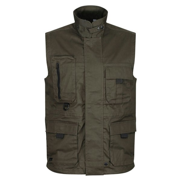 Regatta Mens Pro Utility Gilet - Khaki Green