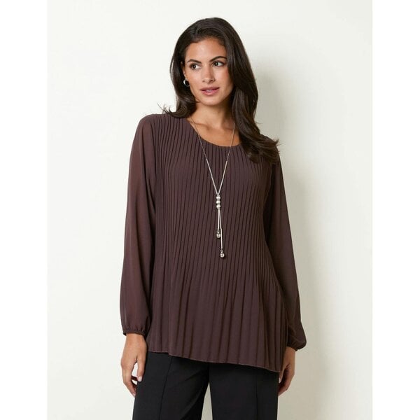 Blue Vanilla Pleated Blouse