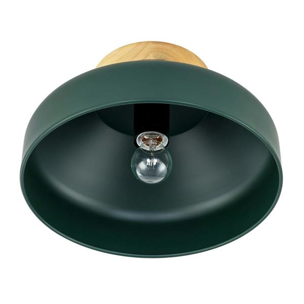 Chic Scandinavian Designed Semi Flush Ceiling Light in Forest Green Image 5