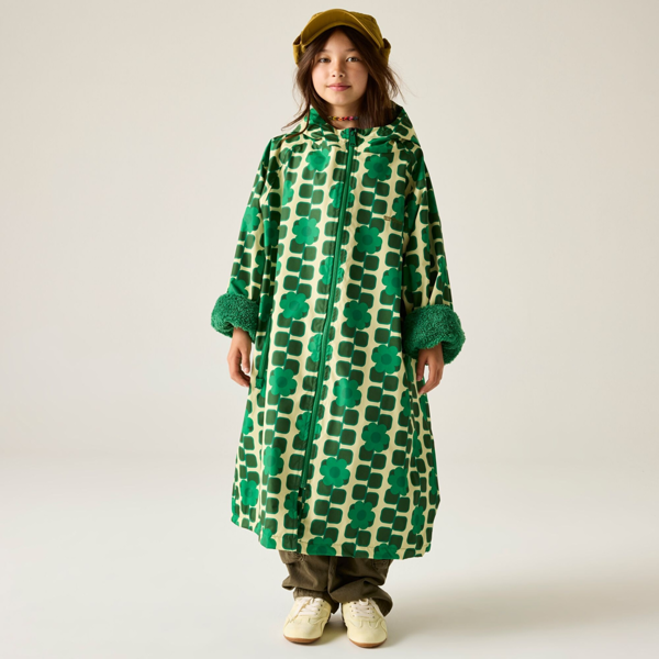 Regatta Girls Orla Kiely Giant Square Flower Changing Robe - Green