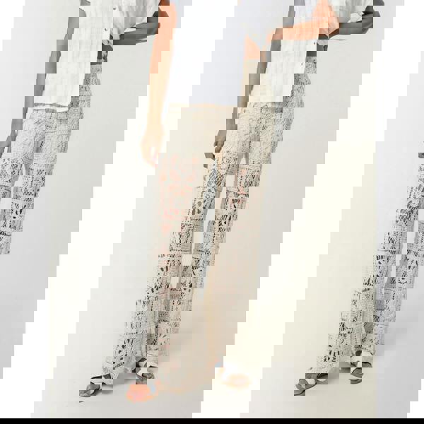 Blue Vanilla Crochet Flared Trousers