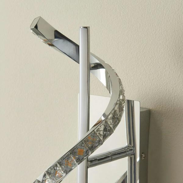 Pagazzi Lighting Hyde 1-Light Chrome And Crystal LED Wall Light