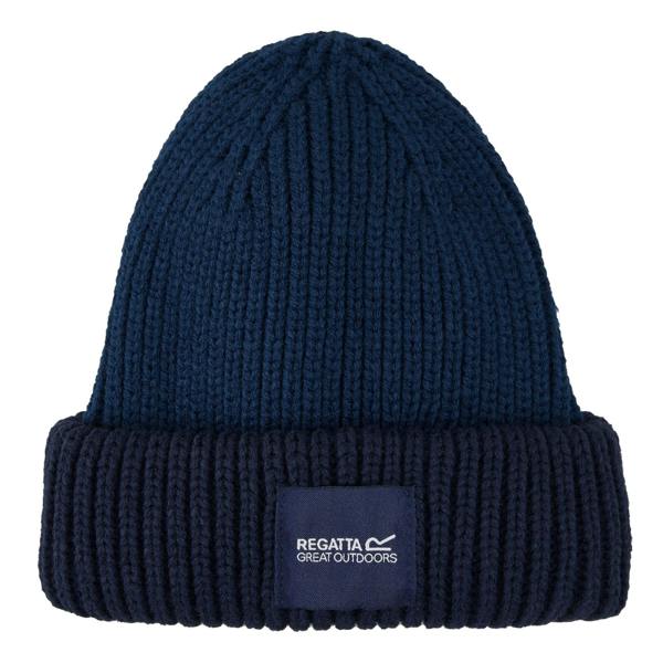 Regatta Childrens/Kids Connora Fisherman Logo Beanie - Moonlight Denim/Navy - 