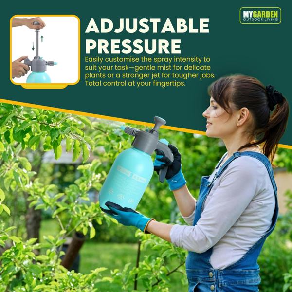 My Garden Outdoor Living Garden Pressure Sprayer - Adjustable Nozzle & Safety Lock  Pump Spray Bottle-Garden Hand Pressure Sprayer Pump Action Bottle
