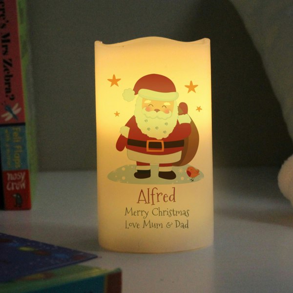 Personalised Memento Company Personalised Christmas Santa LED Candle