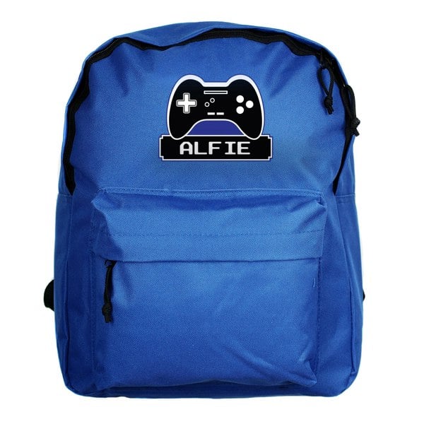 Personalised Memento Company Personalised Gaming Blue Backpack