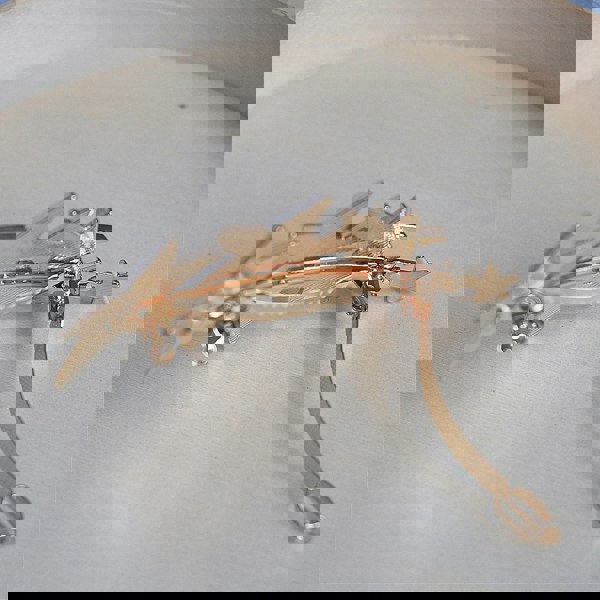 gold star hair clip side