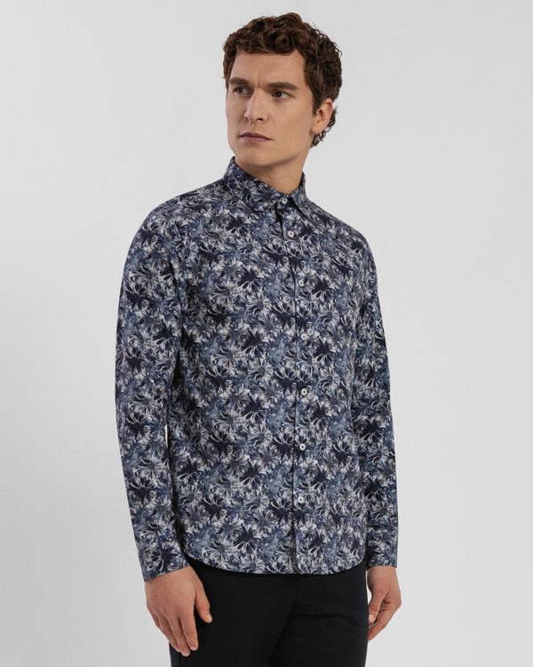Steel & Jelly Limited Edition Navy Floral Slim Fit Shirt