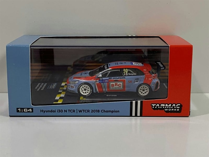 hyundai i30 n tcr wtcr 2018 champion  g tarquini 1:64 tarmac works t6403118wtcr30