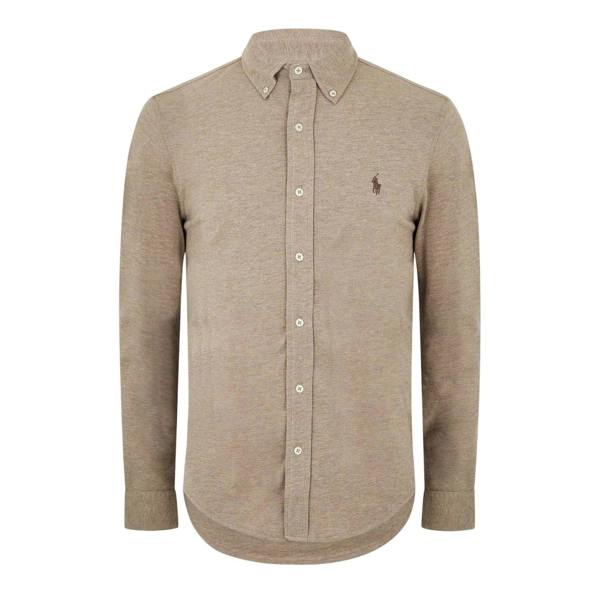 Ralph Lauren Mens Premium Cotton Button-Down Shirt - Brown - 