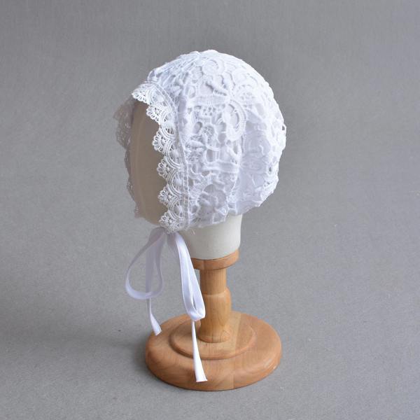 Cinda Lace Christening Gown with Bonnet