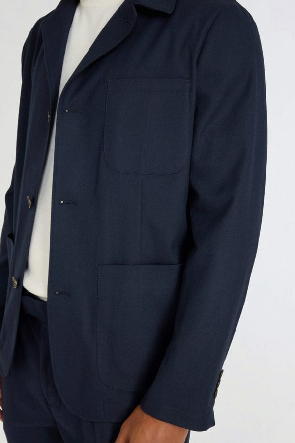 Harry Brown London Arthur Flannel Jacket - Navy