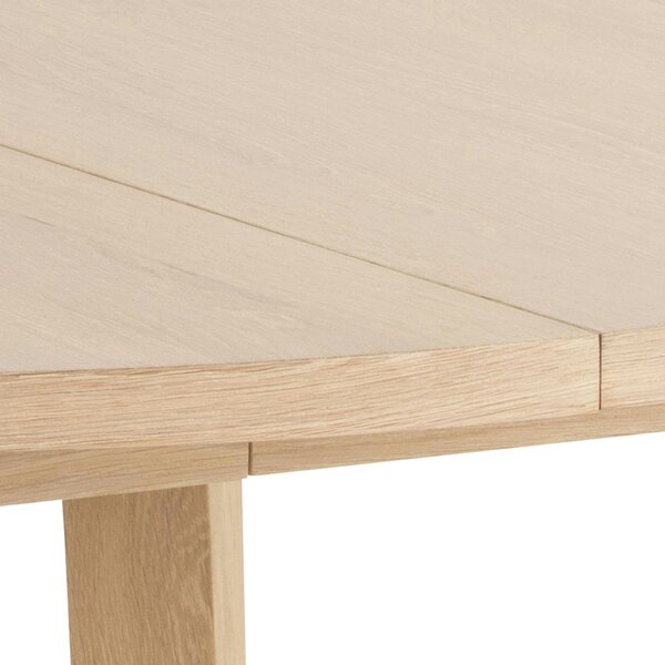 Wyld Haus Jyvaskyla 120cm White Oak Wood Round Extendable Dining Table