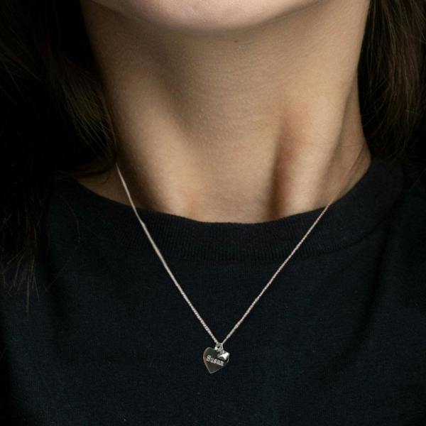 Aye Do Gifts Personalised Sterling Silver Mini Heart Necklace