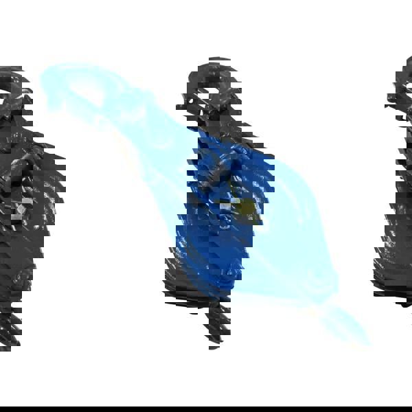 0.5 Ton 75MM Double Sheave Snatch Block With Swivel Hook Blue Painted - 8MM Wire Rope Safety Lifting