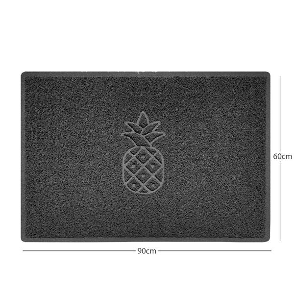 Nicoman Embossed Pineapple Grey Spaghetti Door Mat