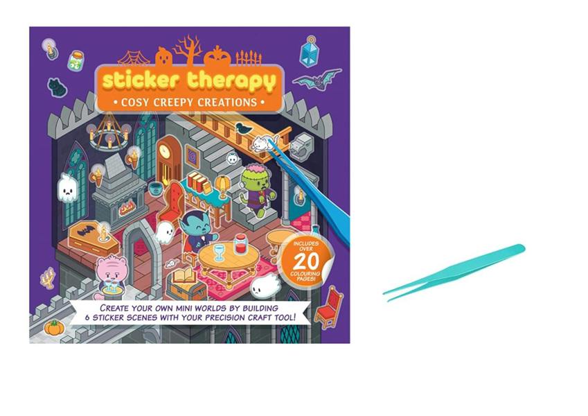 Sticker Therapy: Cosy Creepy Creations: Design your own miniature 3D scenes | Over 150 stickers to create the cutest, creepiest, and cosiest rooms