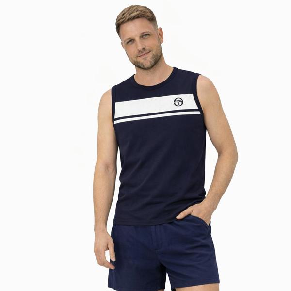 Sergio Tacchini Damarindo Vest Maritime Blue/White