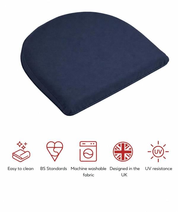 SP Range D PAD Garden Cushions – Set of 2 Navy The Garden Furniture Shop