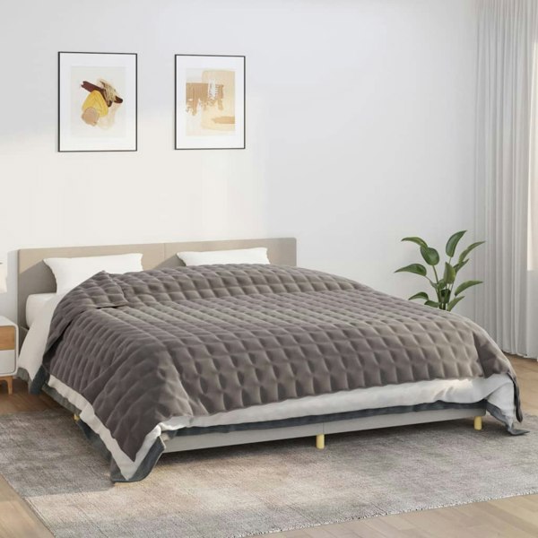 Berkfield Weighted Blanket Grey 220x260 cm 11 kg Fabric