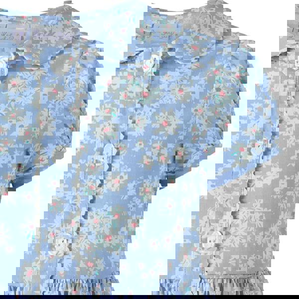 Rachel Riley Blue Daisy Button-front Dress