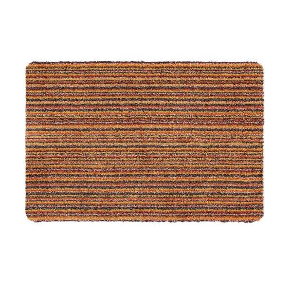 Rectangular doormat with striped pattern on a white background