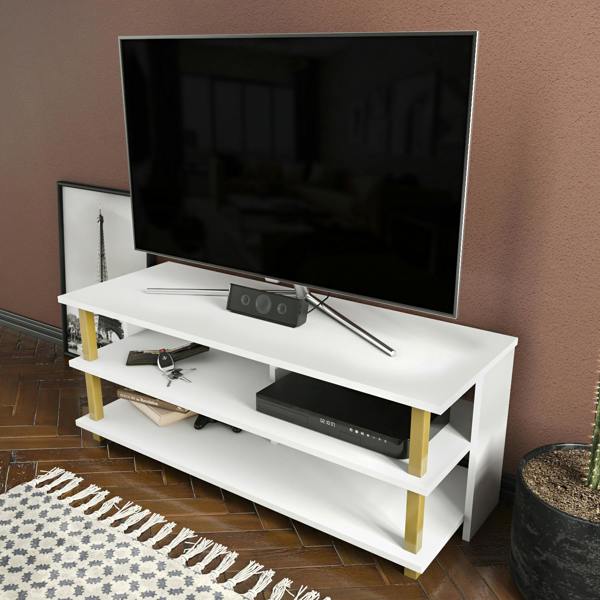 Decorotika Pueblo Modern Tv Stand TV Cabinet for TV's up to 55"