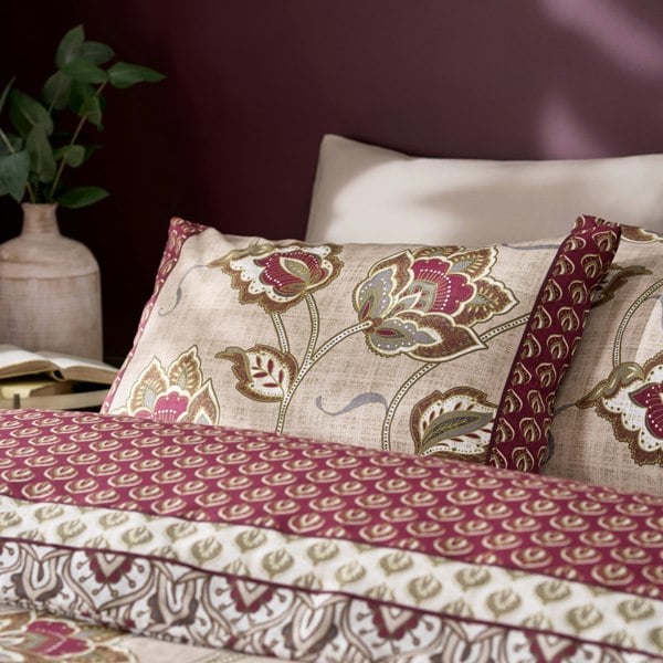 Catherine Lansfield Kashmir Paisley Floral Reversible Duvet Cover Set