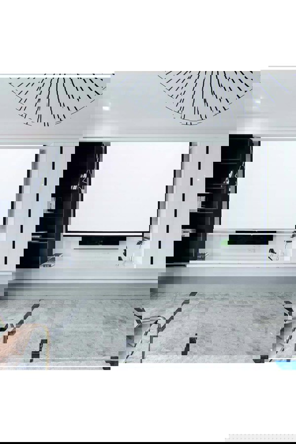 Living and Home 92" Manual Wall/Ceiling Mounted Projector Screen